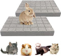 BNOSDM Rabbit Grinding Claw Pads 2Pack Bunny Scratch Foot Pads Natural Hamster Lava Stone for Teeth Grinding White Rabbit Scratching pad Chew Toy for Guinea Pig Ferret Chinchilla Mouse