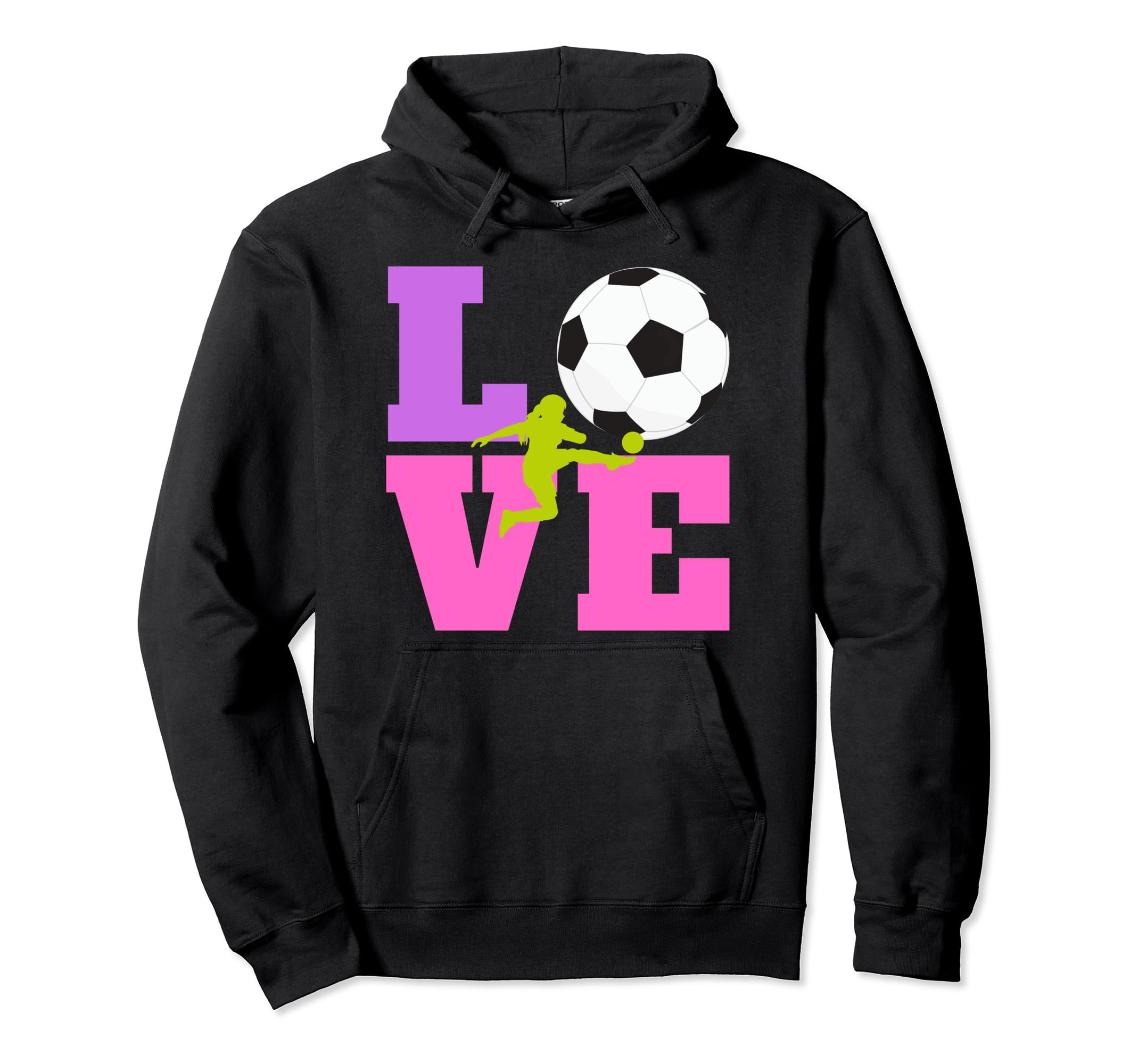 Soccer Soccer Player Love Soccer Hoodie - Graphic Print for Adults