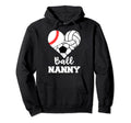 Ball Nanny Heart Funny Baseball Hoodie - Custom Art Print for Adults