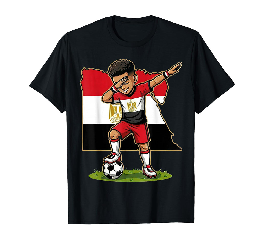 Dabbing Soccer Egypt Jersey Egyptians T-Shirt - Fun Novelty Design Unisex