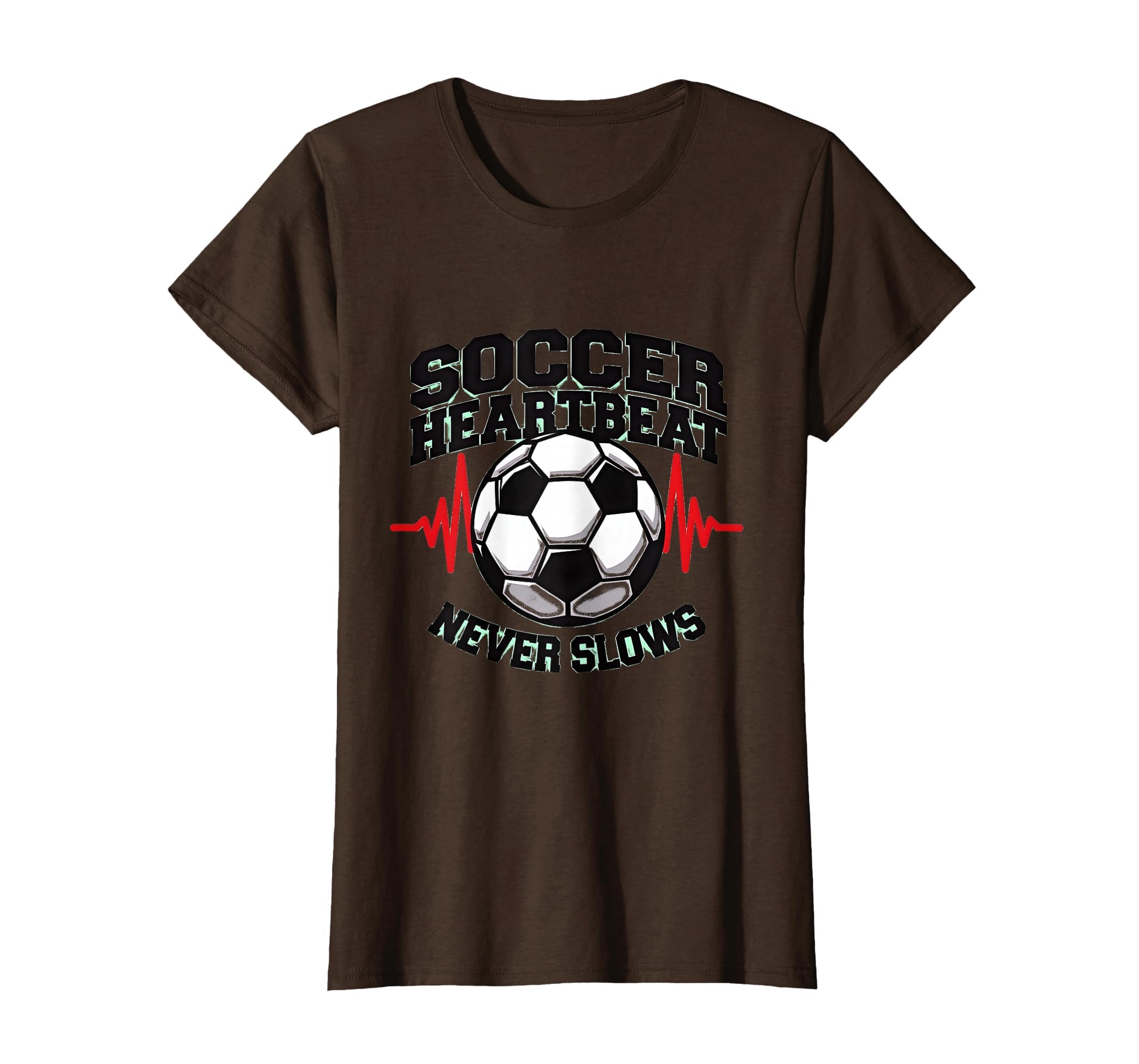Soccer Heartbeat Never Slows Passion T-Shirt - Streetwear Style for Adults