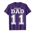 Number 11 Custom Proud Soccer Futbol Dad T-Shirt - Custom Art Print Unisex