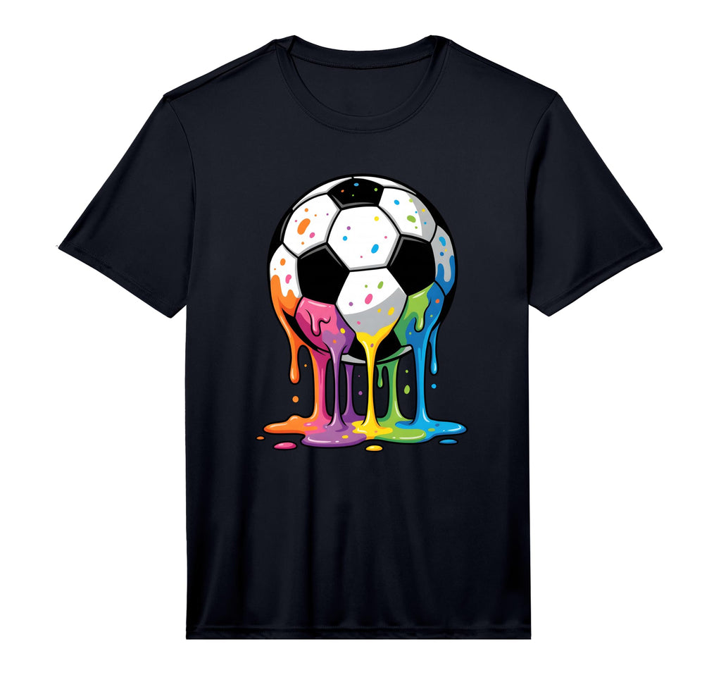 Soccer Drip Ice Cream Drip Soccer T-Shirt - Fun Novelty Design Men Women