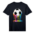 Soccer Drip Ice Cream Drip Soccer T-Shirt - Fun Novelty Design Men Women