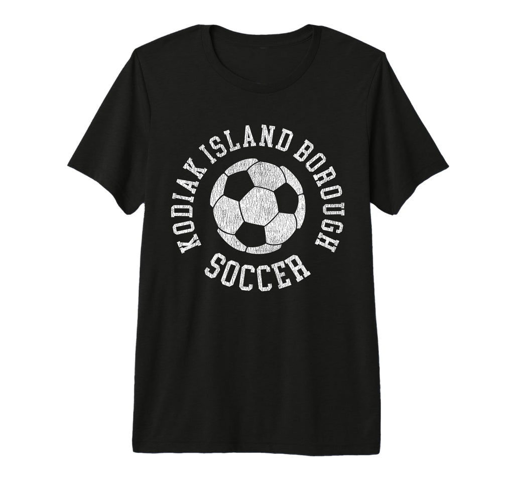 Kodiak Island Borough Soccer Distressed T-Shirt - Graphic Print Men Women