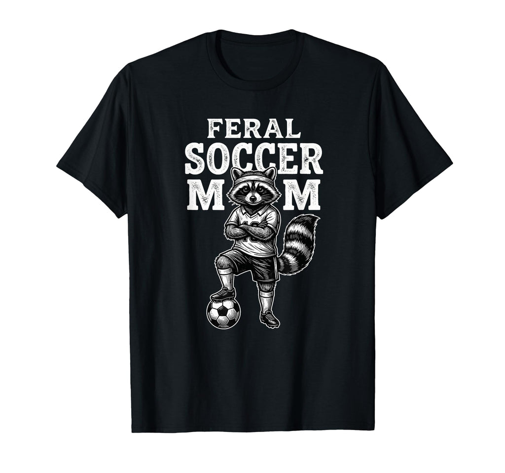 Feral Soccer Mom Raccoon Jersey T-Shirt - Custom Art Print Men Women