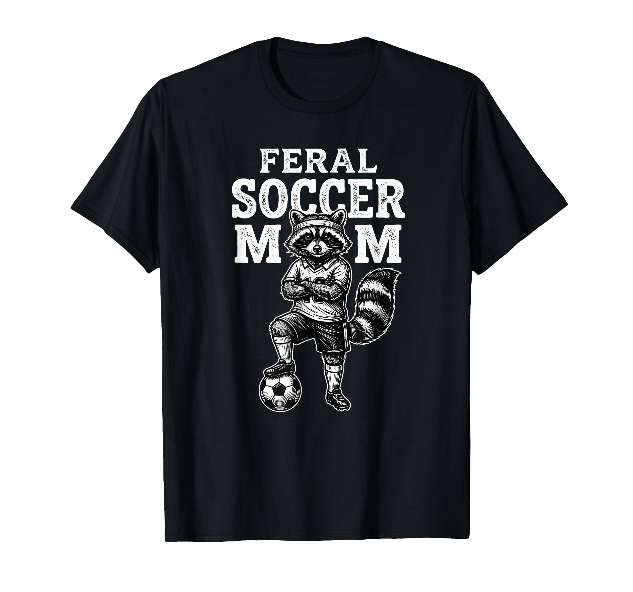 Feral Soccer Mom Raccoon Jersey T-Shirt - Custom Art Print Men Women