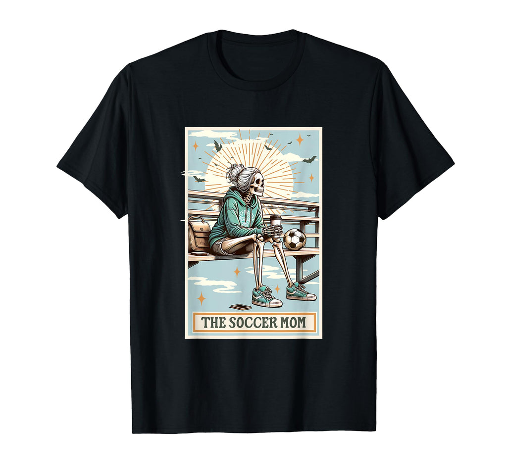 Soccer Mom Skeleton Card Gift T-Shirt - Fun Novelty Design Men Women