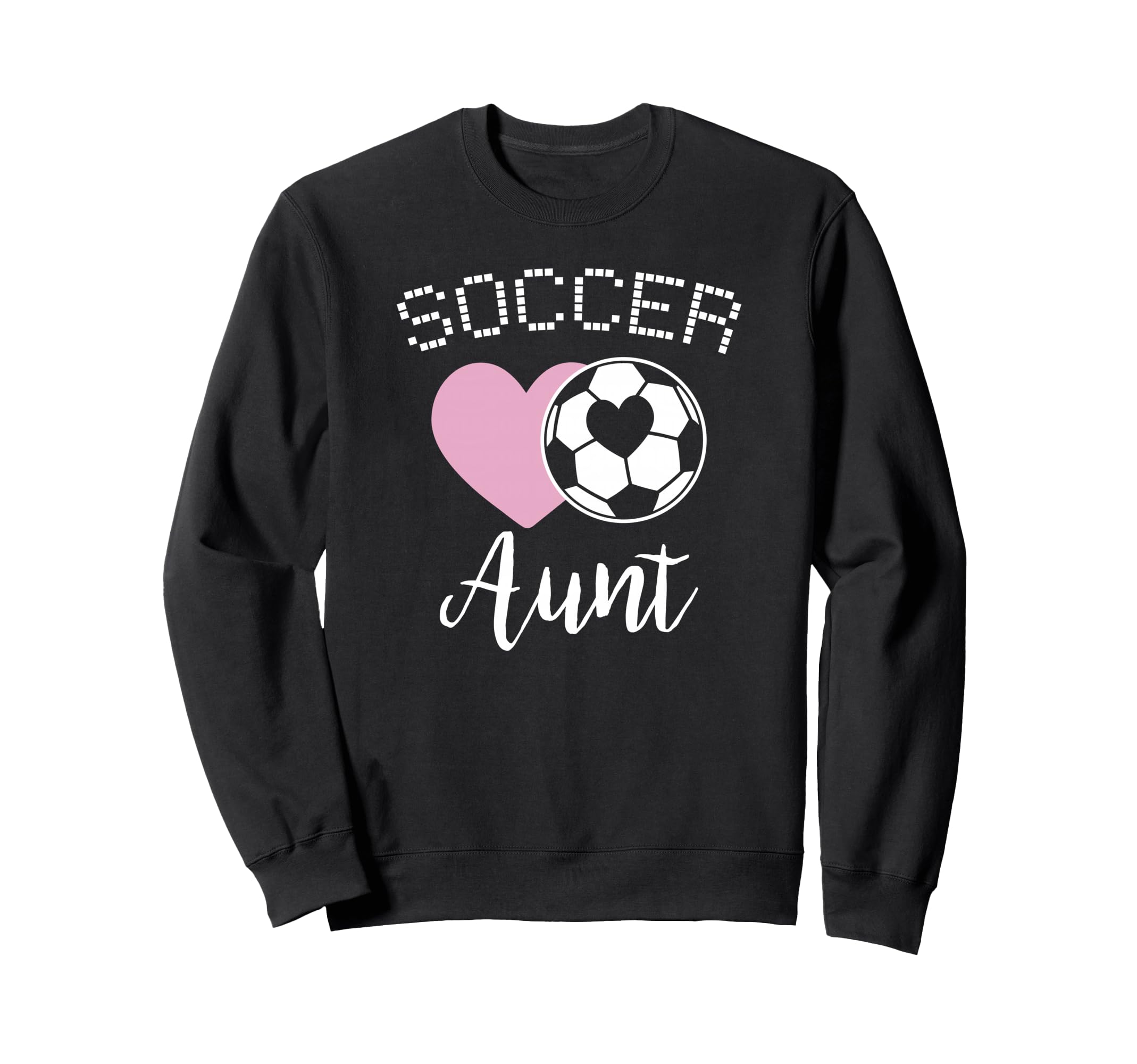 Soccer Aunt Love Heart Auntie Niece Sweatshirt - Unique Graphic for Adults
