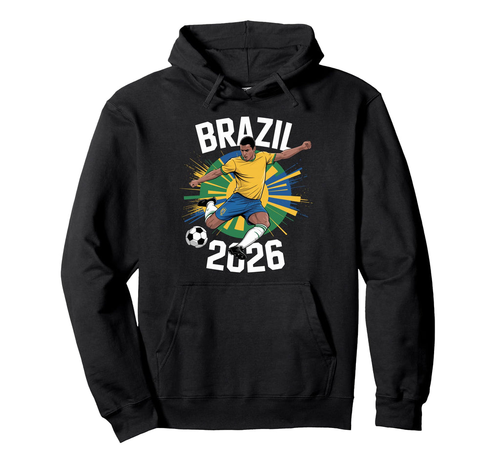 Brazil Football Funny Proud Soccer Player Hoodie - Trendy Graphic Unisex