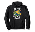 Brazil Football Funny Proud Soccer Player Hoodie - Trendy Graphic Unisex