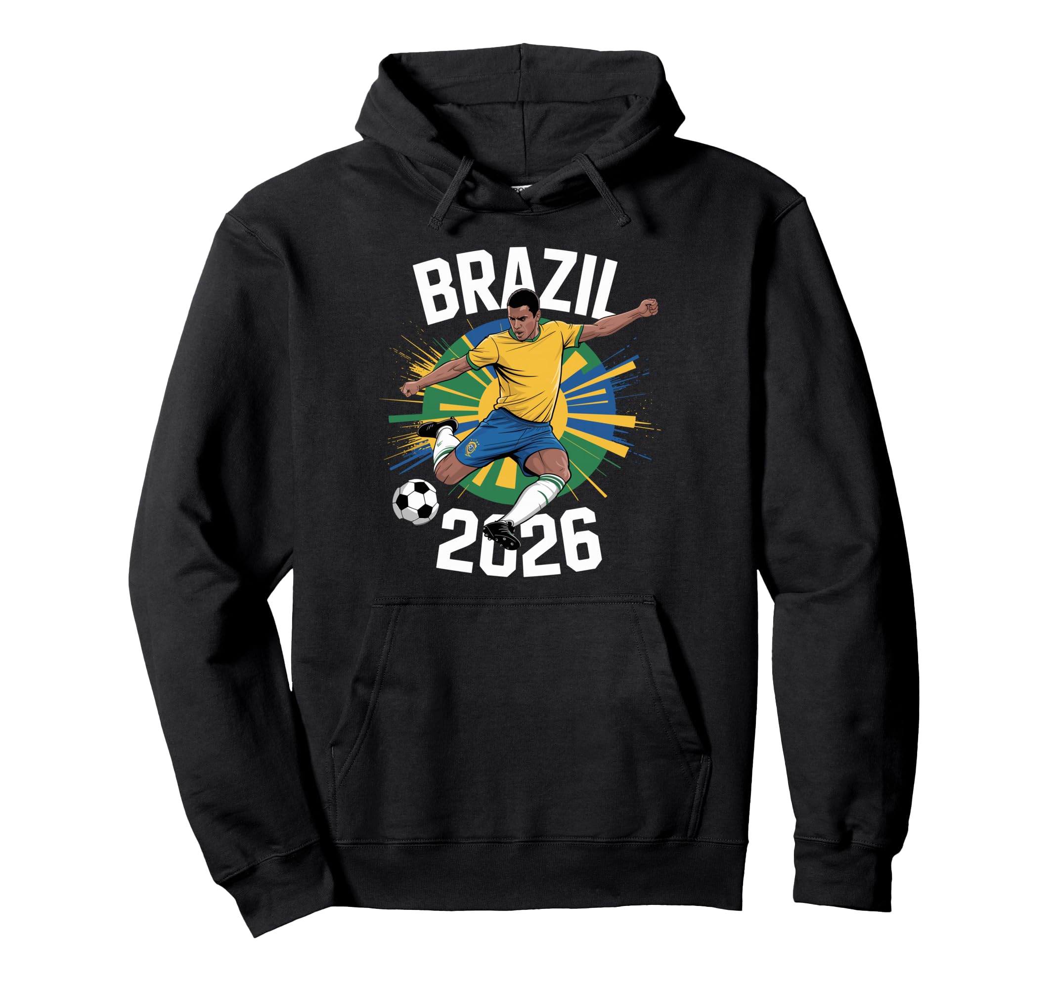 Brazil Football Funny Proud Soccer Player Hoodie - Trendy Graphic Unisex