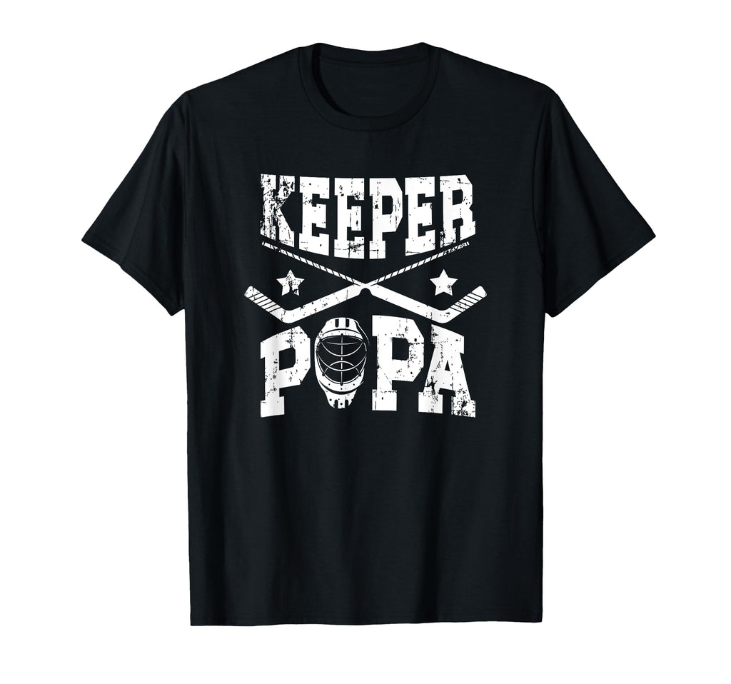 Ice Hockey Keeper Papa Ice Hockey T-Shirt - Graphic Print for Adults