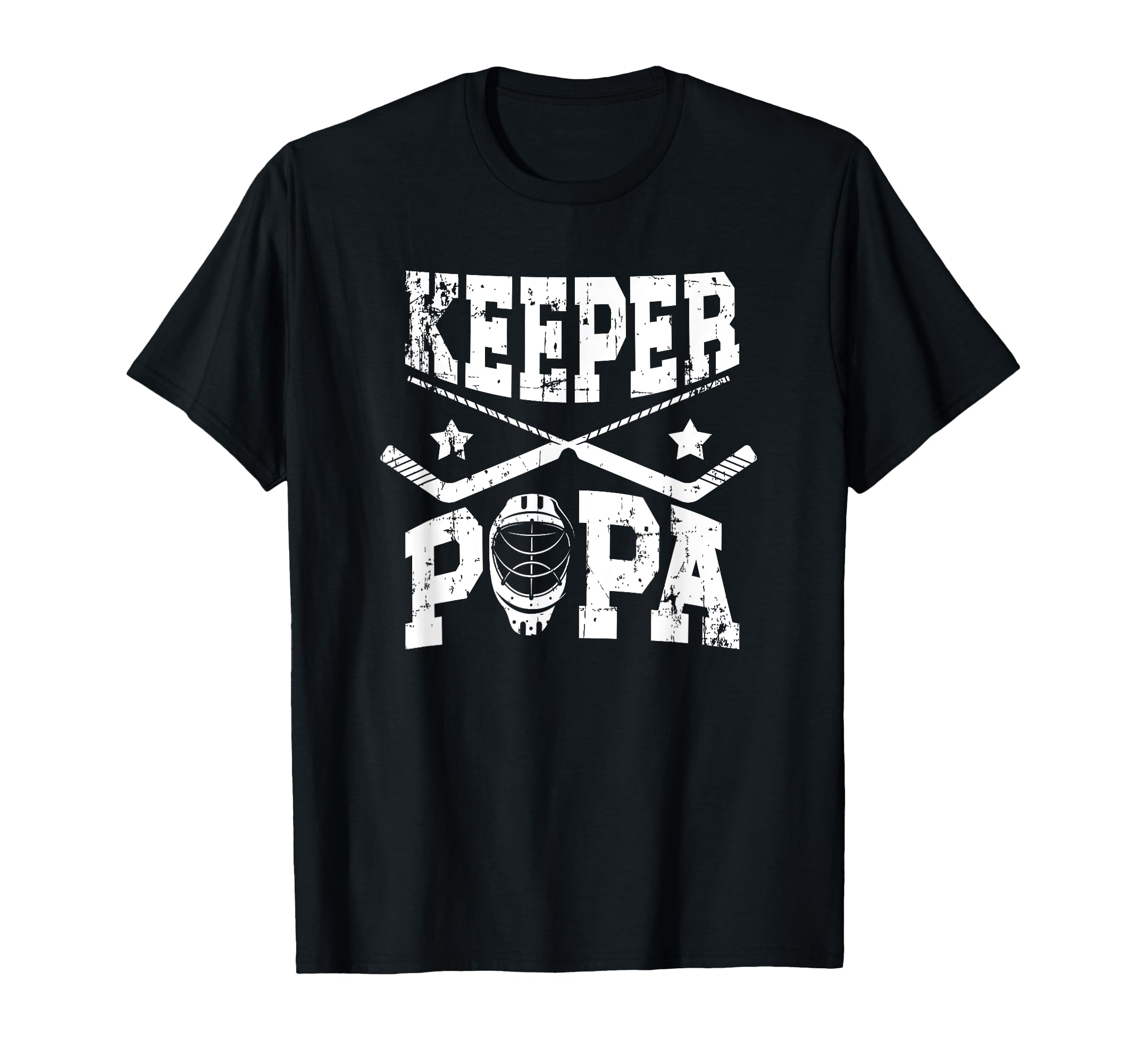 Ice Hockey Keeper Papa Ice Hockey T-Shirt - Graphic Print for Adults