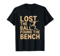 Lost Ball Found Bench Funny Soccer T-Shirt - Minimalist Print Unisex