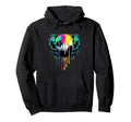 Paint Drip Soccer Player Ball Hoodie - Fun Novelty Design for Adults