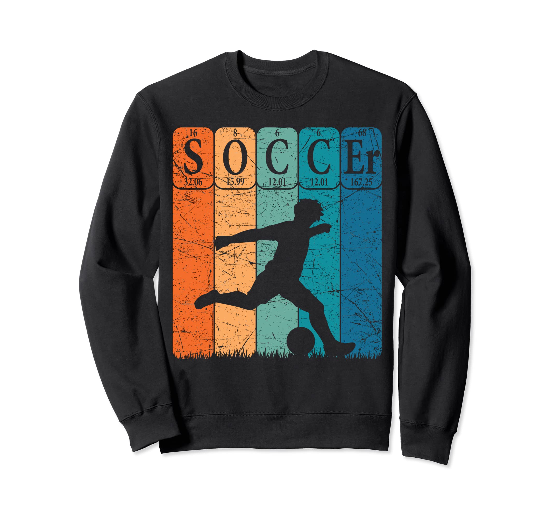 Soccer Periodic Table Elements Sweatshirt - Custom Art Print for Adults