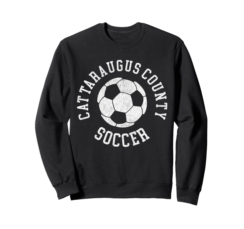 Cattaraugus County Soccer Distressed Sweatshirt - Minimalist Print Unisex