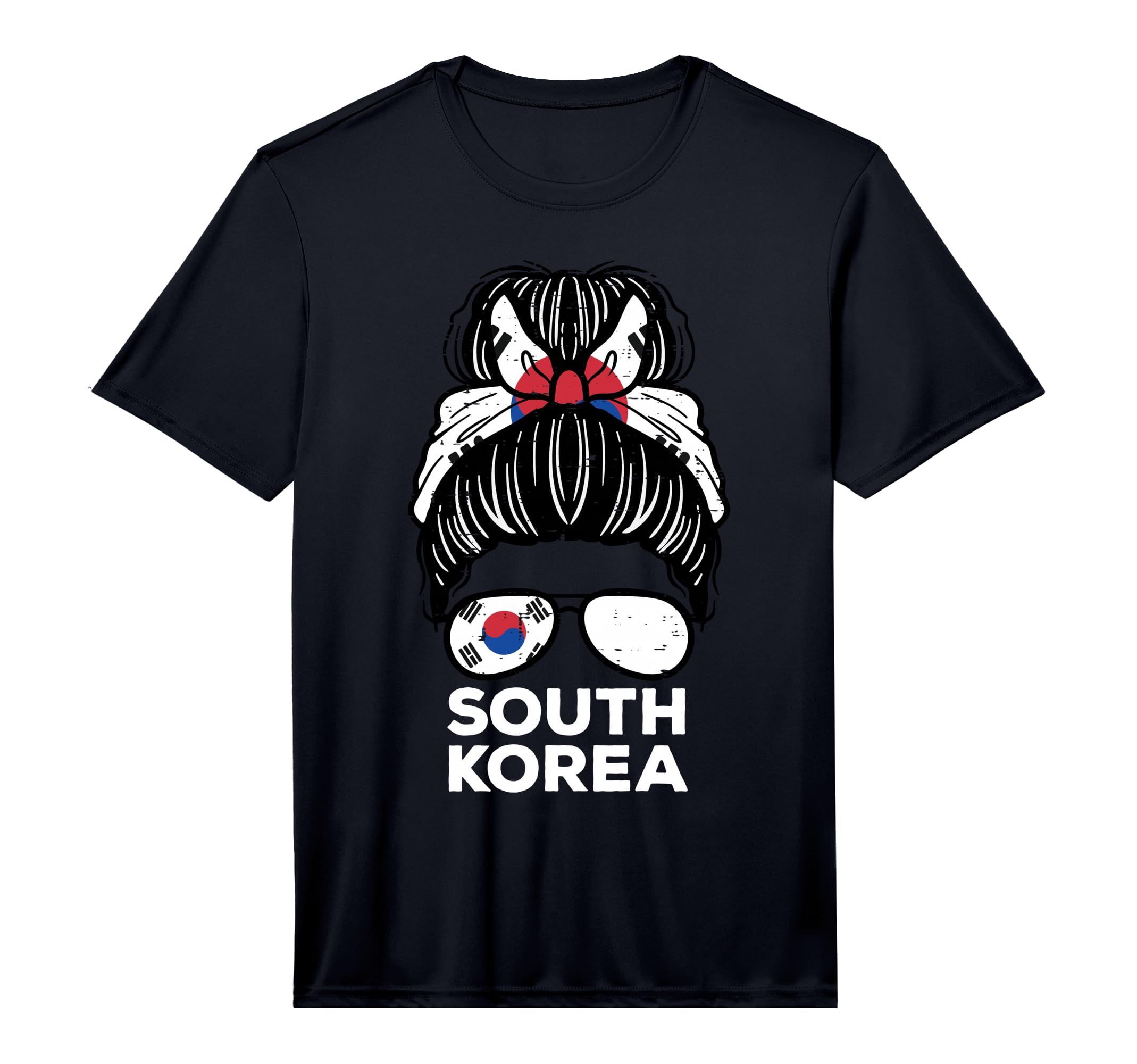 South Korea Flag Hairbun Football T-Shirt - Streetwear Style for Adults