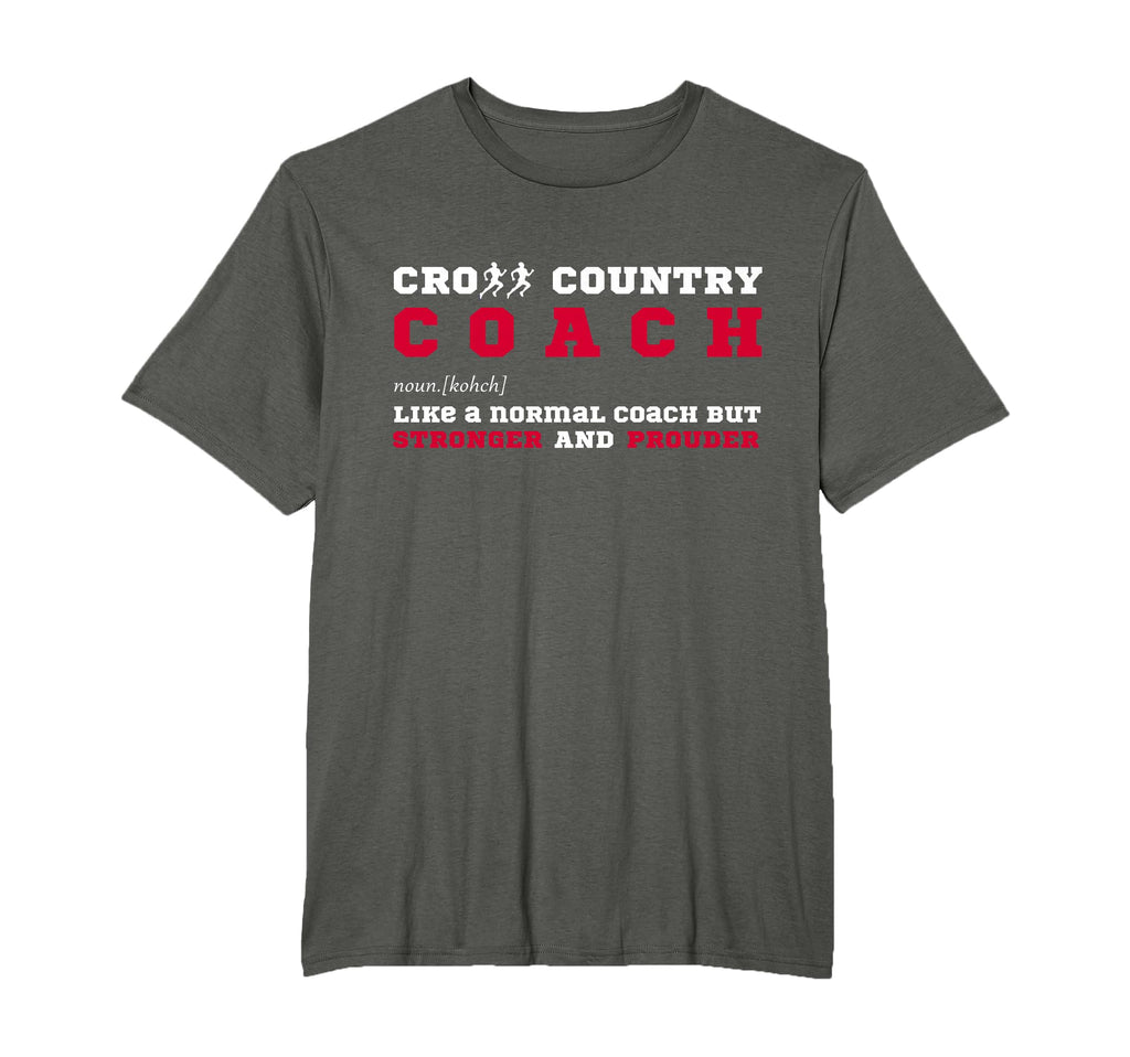 Cross Country Coach Sports Coaching T-Shirt - Fun Novelty Design Men Women