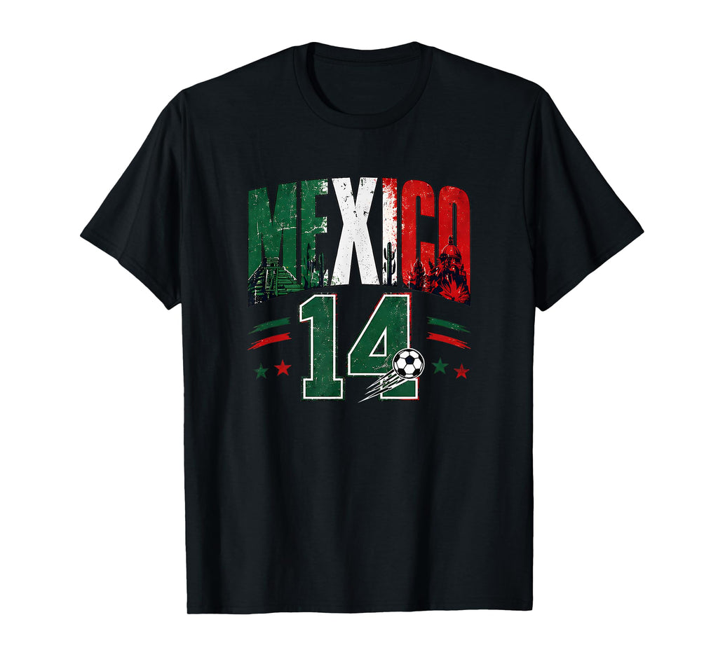 Mexico Football 14 Soccer Lovers T-Shirt - Streetwear Style Men Women