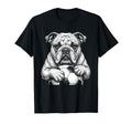 Ball Mascot Black And White Bulldog T-Shirt - Streetwear Style Unisex