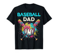Baseball Dad Ice Cream Drip Crossed T-Shirt - Streetwear Style for Adults