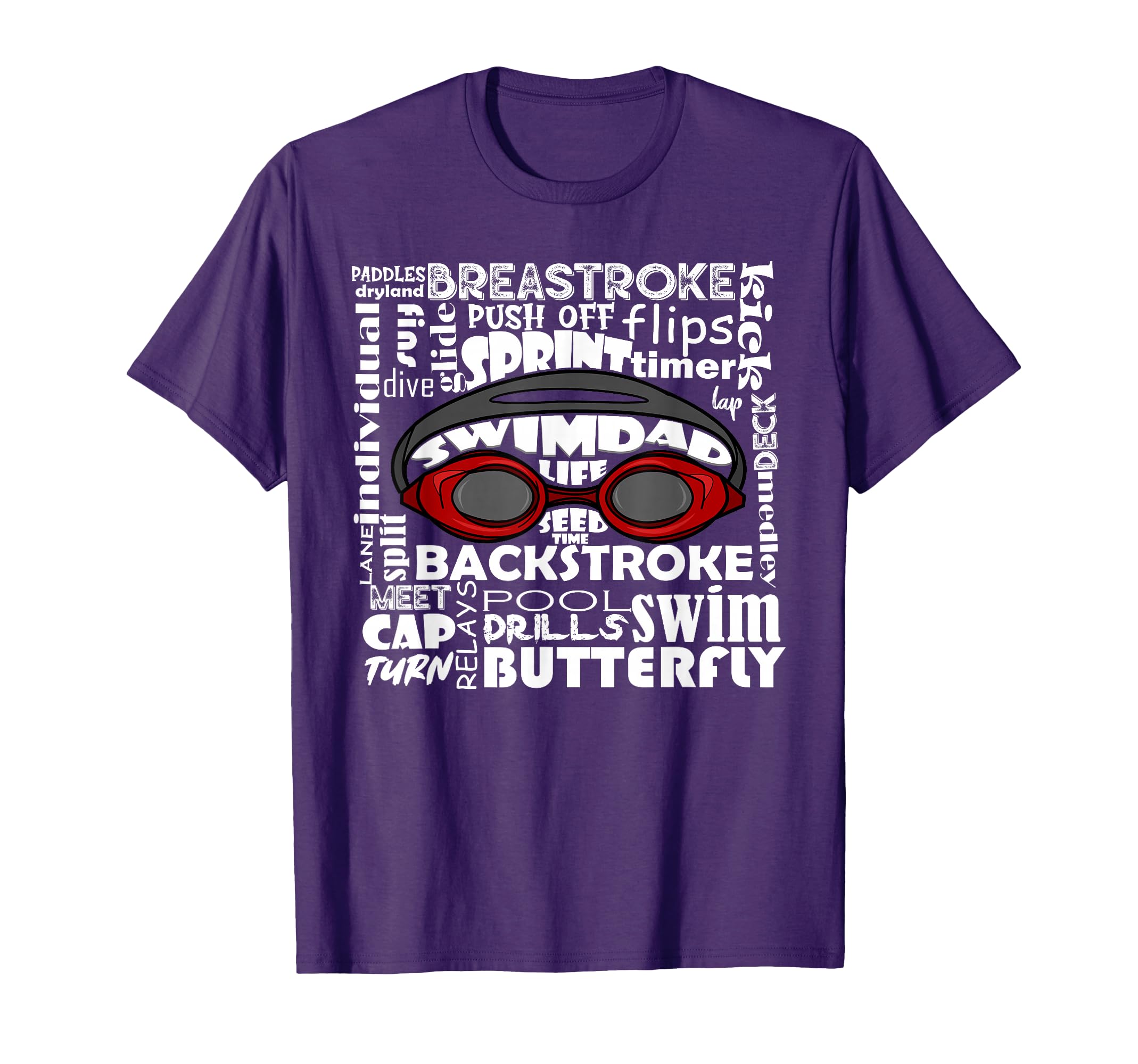 Swim Dad Swimmer Funny Swimming Sport T-Shirt - Novelty Apparel for Adults