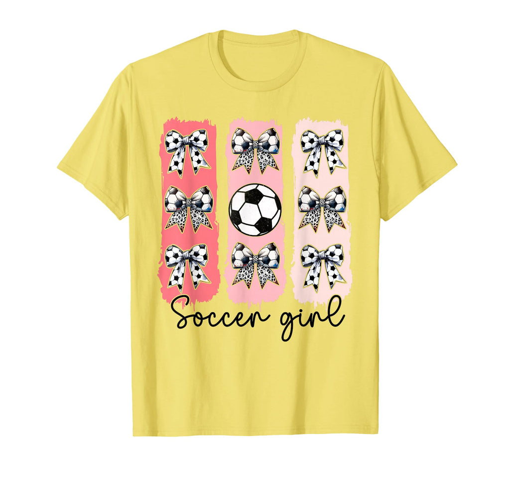 Soccer Coquette Bow Soccer Soccer T-Shirt - Custom Art Print Men Women
