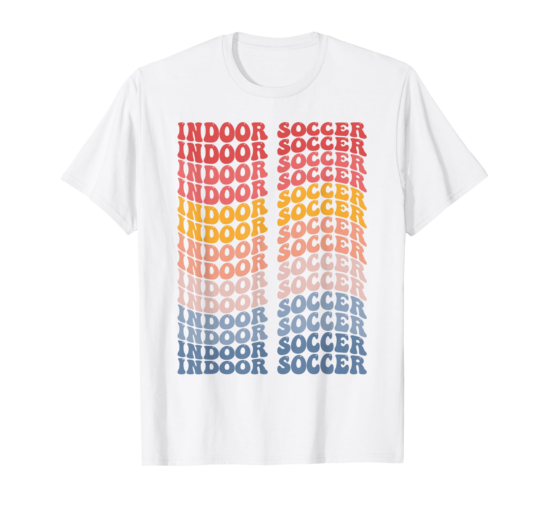 Indoor Soccer Groovy Sports T-Shirt - Minimalist Print for Adults