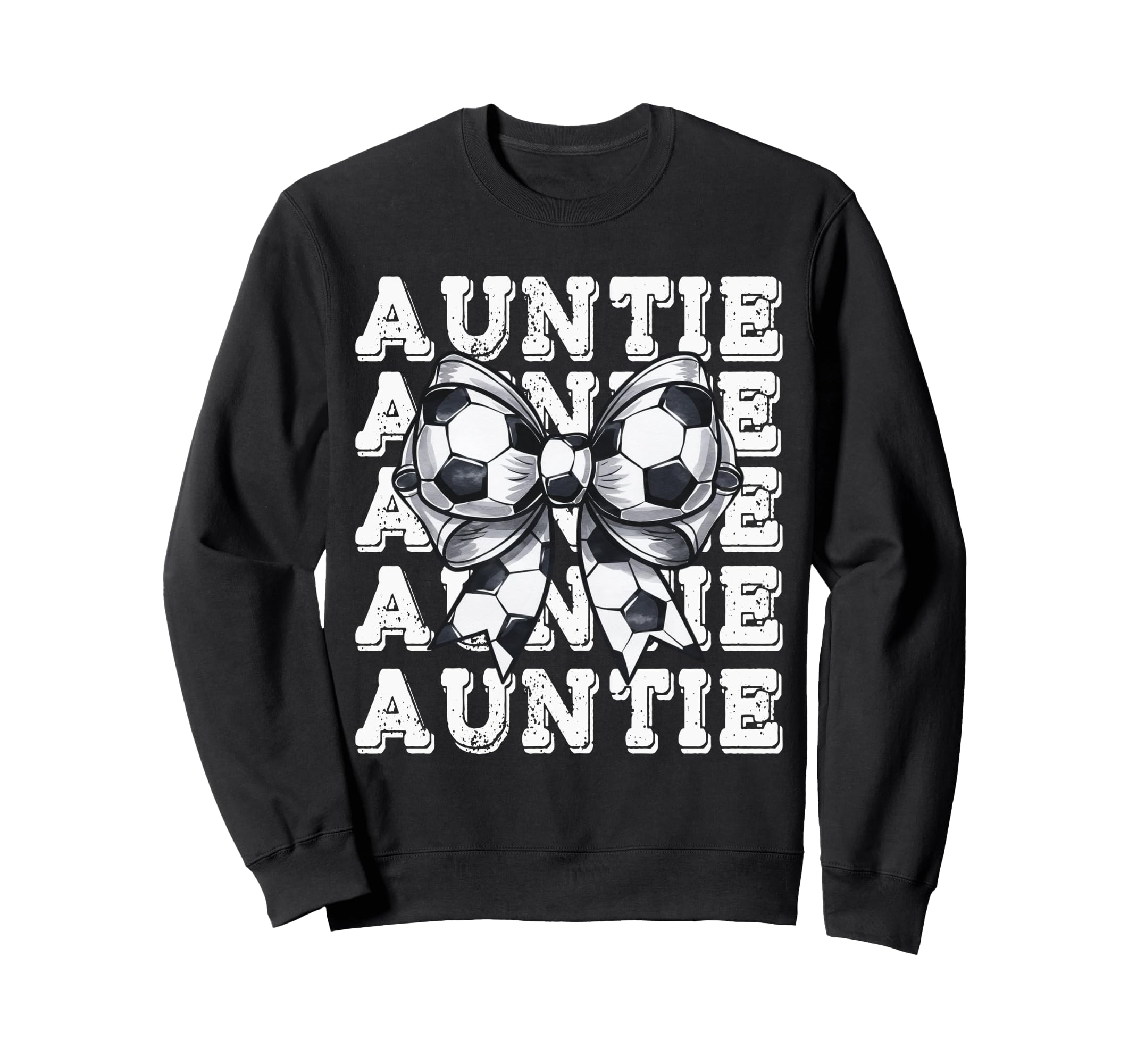 Coquette Soccer Auntie Matching Sweatshirt - Graphic Print for Adults