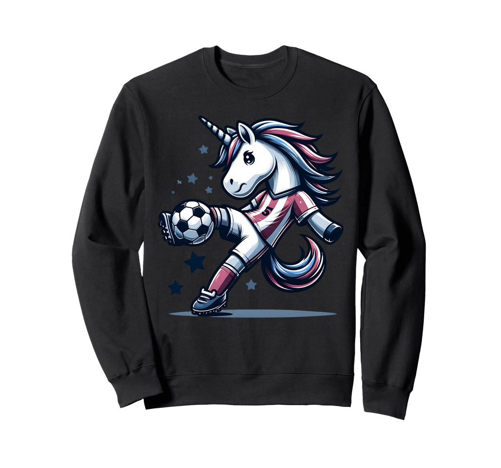 Footballer Unicorn Fans Soccer Team Sweatshirt - Custom Art Print Unisex