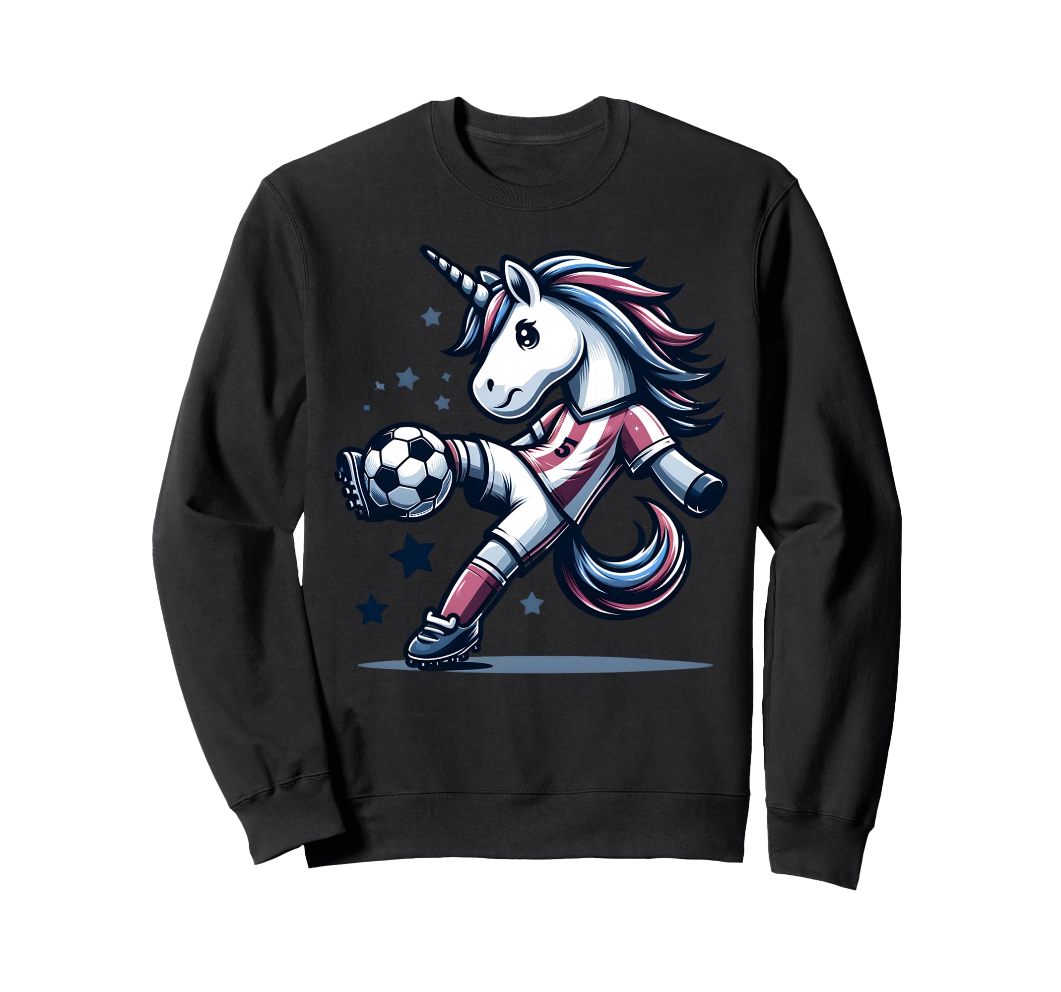 Footballer Unicorn Fans Soccer Team Sweatshirt - Custom Art Print Unisex