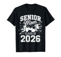 Senior Mom Class 2026 Coquette Bow T-Shirt - Fun Novelty Design Unisex