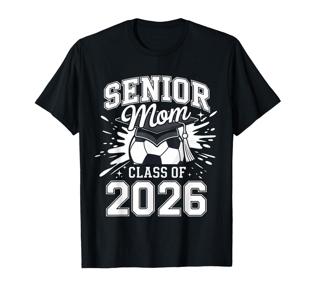 Senior Mom Class 2026 Coquette Bow T-Shirt - Novelty Apparel for Adults