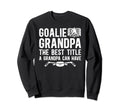 Hockey Goalie Grandpa Best Title Sweatshirt - Custom Art Print for Adults