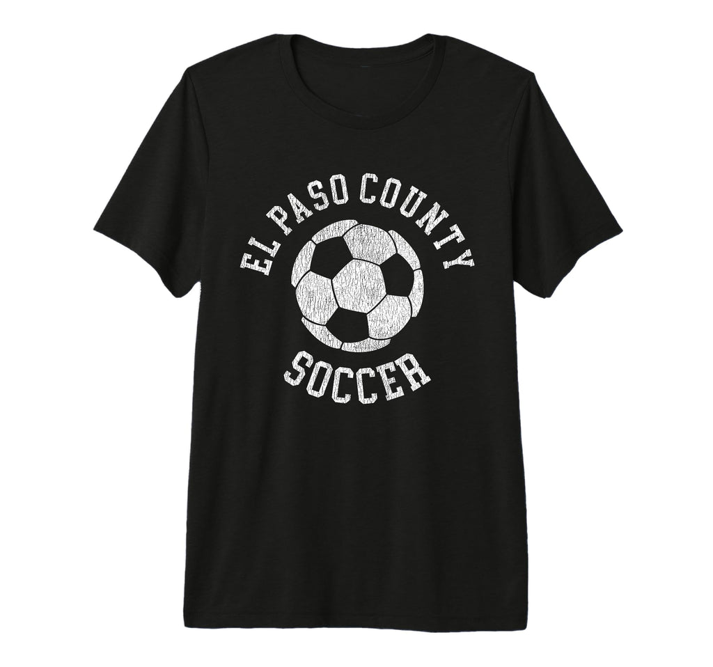 El Paso County Soccer Distressed T-Shirt - Casual Everyday Wear Men Women