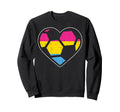 Soccer Heart Sports Lgbtq Pride Sweatshirt - Graphic Print for Adults