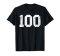 Number 100 Sport White Varsity Number T-Shirt - Custom Art Print Unisex