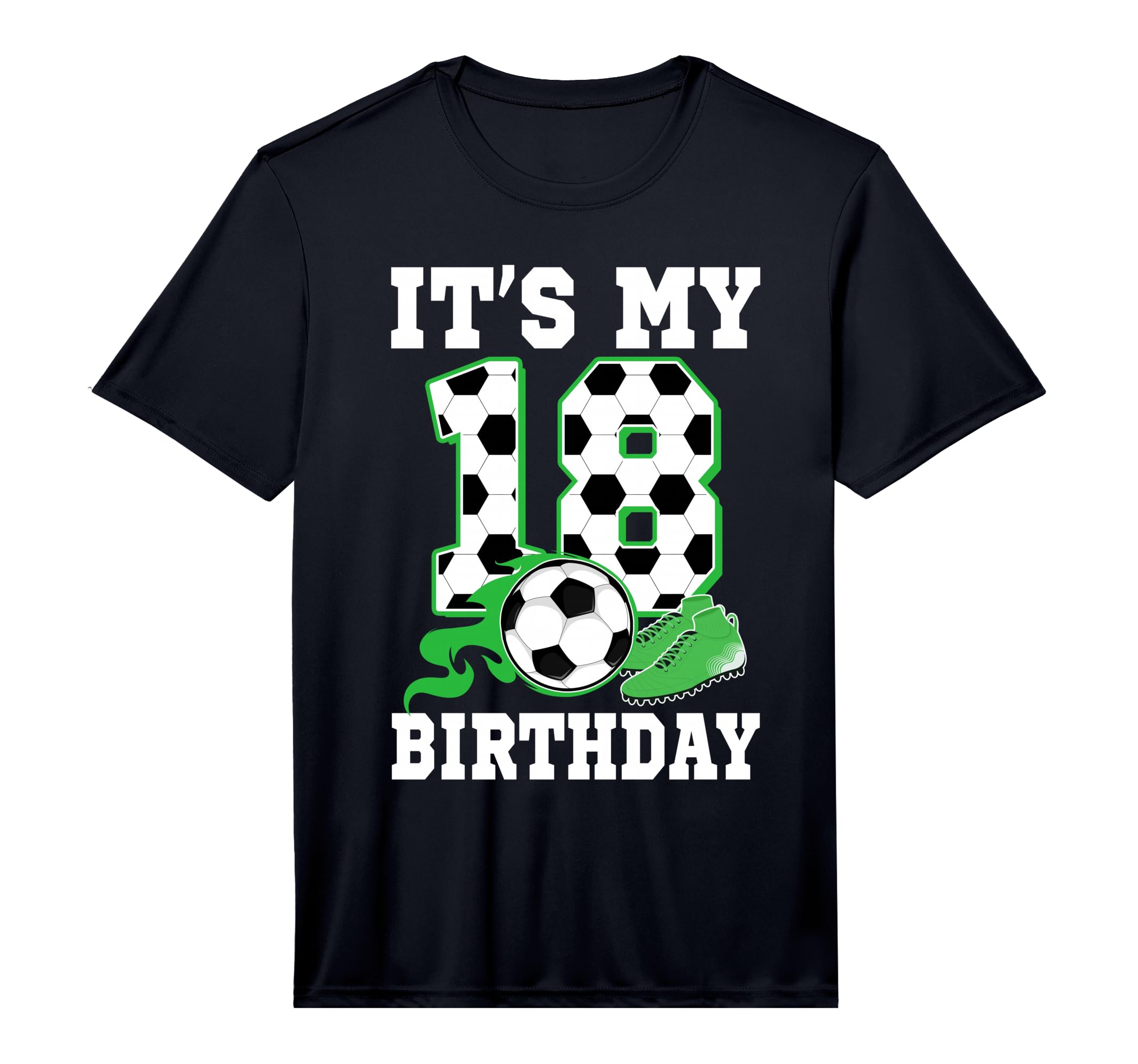 Its My 18Th Birthday Soccer Themed 18 T-Shirt - Custom Art Print Men Women