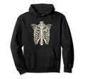 Rib Cage Heart Soccer Halloween Soccer Hoodie - Aesthetic Graphic Unisex