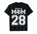 Number 28 Custom Proud Soccer Futbol T-Shirt - Fun Novelty Design Unisex
