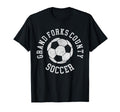 Grand Forks County Soccer Distressed 90S T-Shirt - Unique Graphic Unisex