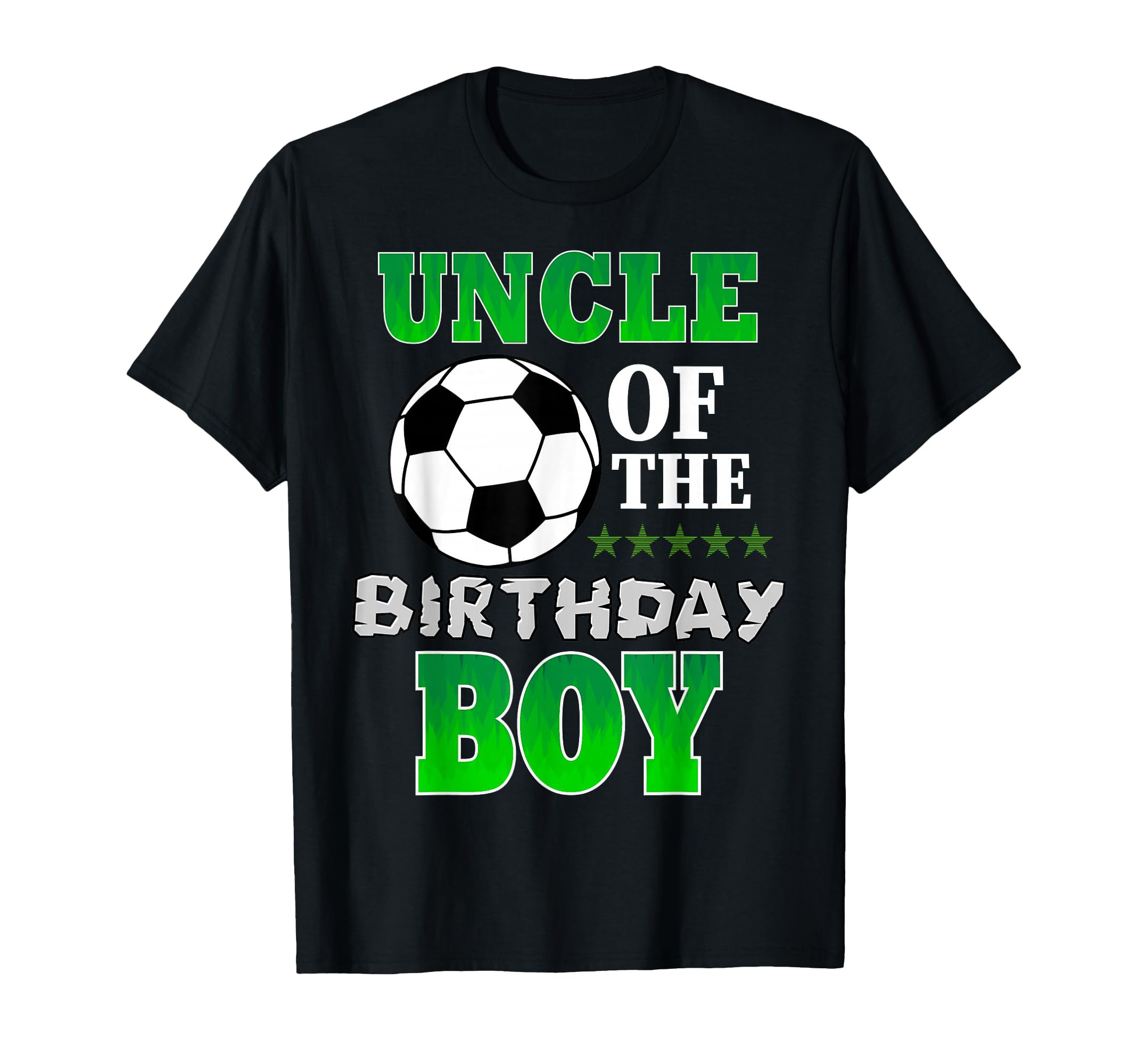 Uncle Birthday Soccer Stars Outfit T-Shirt - Graphic Print Men Women