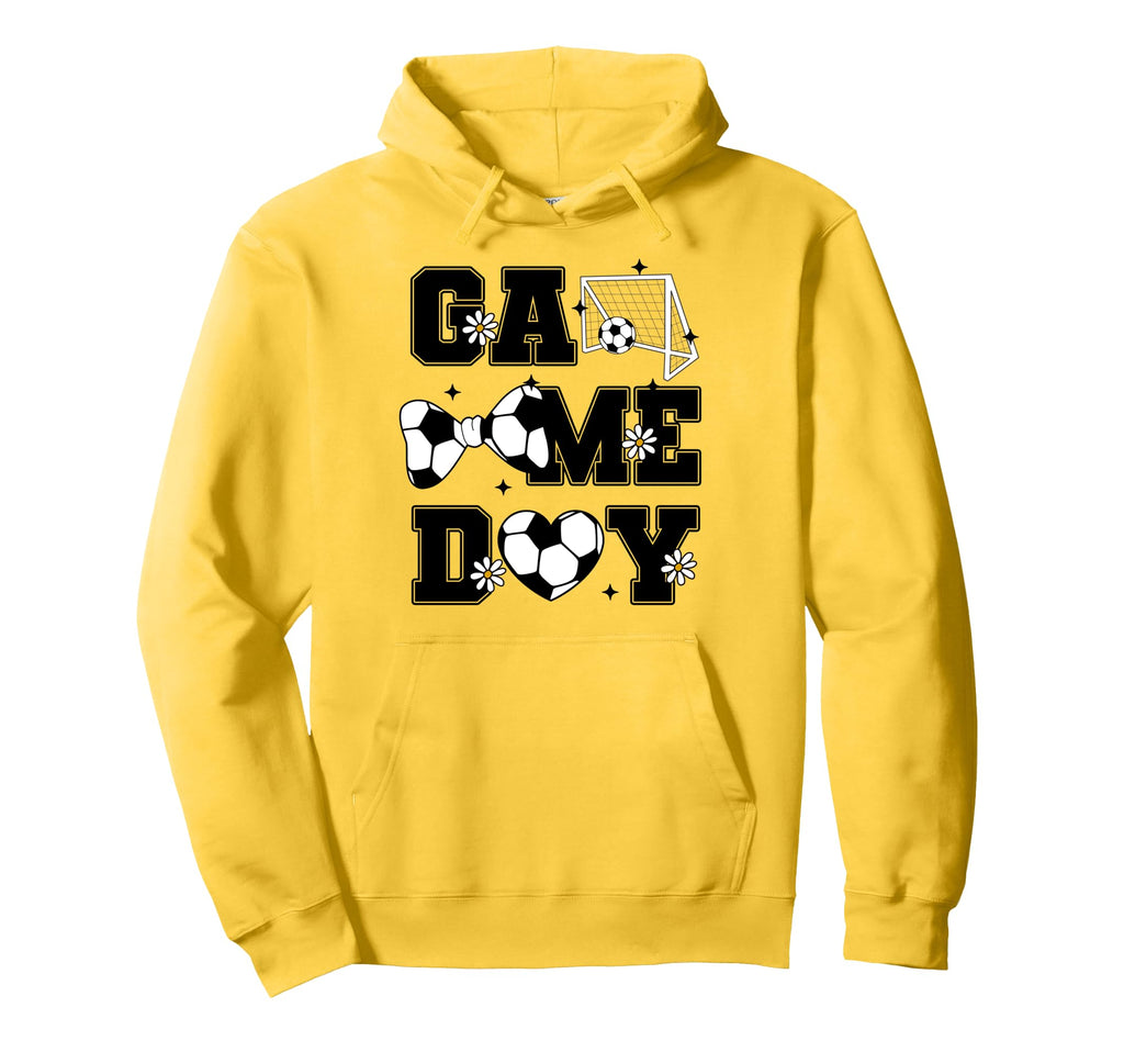 Soccer Game Day Bow And Heart Hoodie - Casual Everyday Wear Men Women