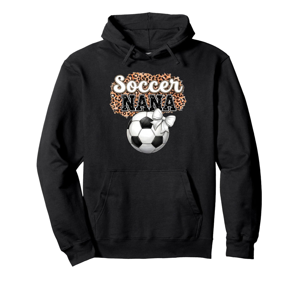 Soccer Nana Mothers Day Bow Grandma Hoodie - Minimalist Print for Adults