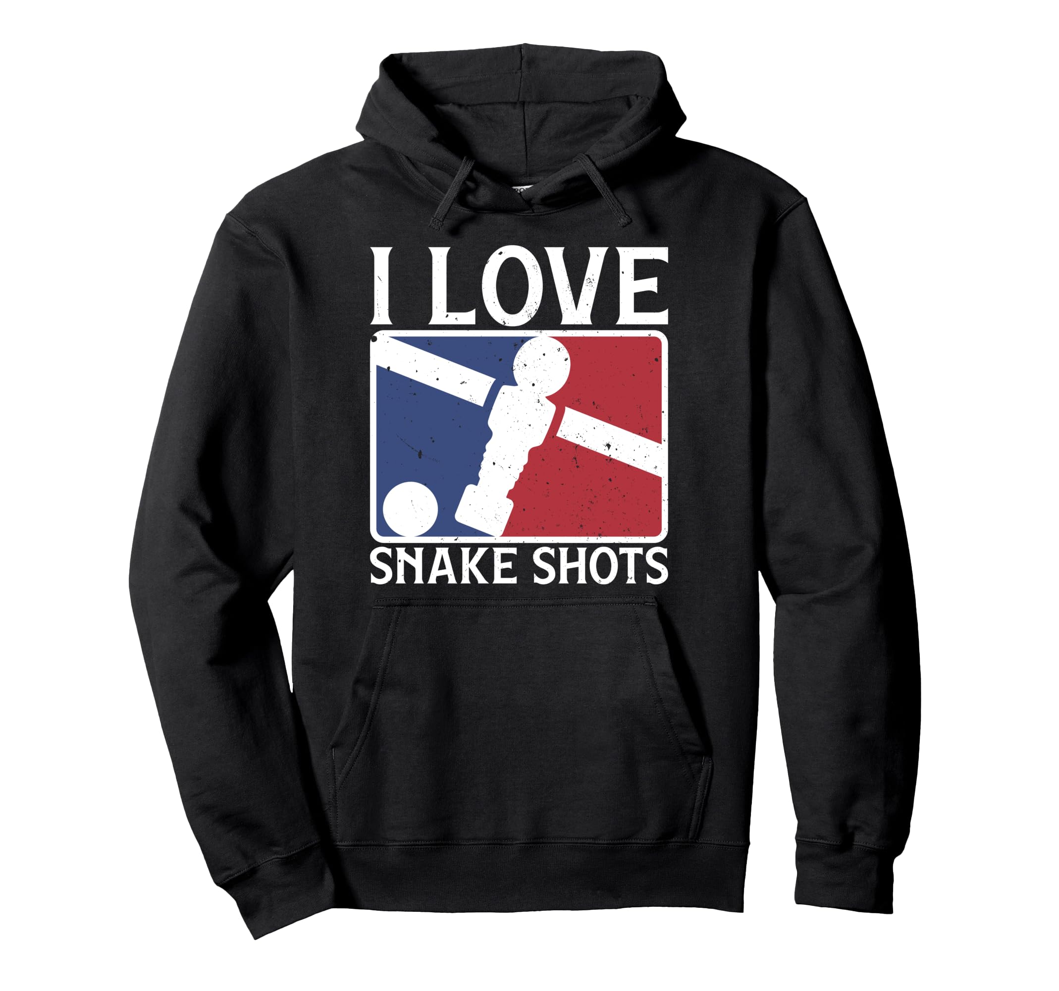 I Love Snake Shots Fun Foosball Table Hoodie - Fun Novelty Design Unisex