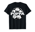 Soccer Poppa Soccer Ball Split T-Shirt - Fun Novelty Design for Adults
