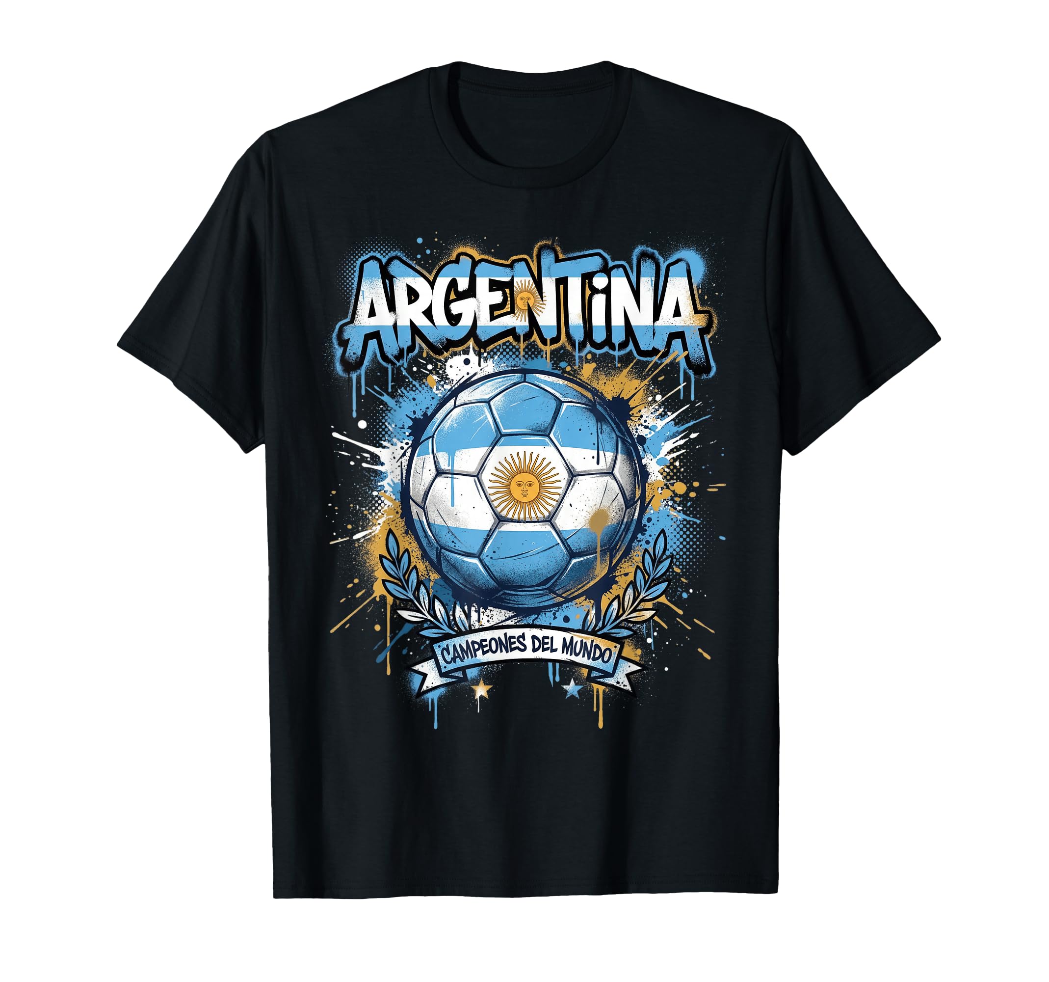 Argentina Football Soccer Player Flag T-Shirt - Aesthetic Graphic Unisex