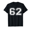 Number 62 Distressed Sixty Two Sports T-Shirt - Custom Art Print Men Women